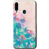 MRCİLETİSİM mrc4453 Çizim Yapraklar Kılıf Baskılı Kapak 5D Tam Kaplayan Cam Samsung Galaxy A20s ile uyumlu