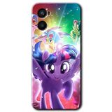 MRCİLETİSİM (mrc46820) Pony Kılıf HD Desen Baskılı Arka Kapak+Temperli Cam Oppo A96 ile uyumlu