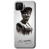 MRCİLETİSİM mrc47204 Mustafa Kemal Atatürk Kılıf Baskılı Kapak 5D Tam Kaplayan Cam Oppo A73 ile uyumlu