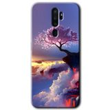 MRCİLETİSİM mrc47944 Wash Red Wall Kılıf Baskılı Kapak 5D Tam Kaplayan Cam Oppo A9 2020 ile uyumlu
