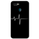 MRCİLETİSİM mrc49714 Heart Rytm Kılıf Baskılı Kapak 5D Tam Kaplayan Cam Oppo Ax7 ile uyumlu