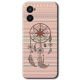 MRCİLETİSİM (mrc49825) Mandala Retro Kılıf HD Desen Baskılı Arka Kapak+Temperli Cam Oppo Reno 3 ile uyumlu