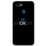 MRCİLETİSİM mrc49943 Im Broken Kılıf Baskılı Kapak 5D Tam Kaplayan Cam Oppo Ax7 ile uyumlu