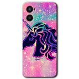 MRCİLETİSİM (mrc49957) Unicorn Kristal Kılıf HD Desen Baskılı Arka Kapak+Temperli Cam Oppo Reno 3 ile uyumlu