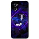 MRCİLETİSİM (mrc50143) Dark Neon Yaprak J Harfi Kılıf HD Desen Baskılı Arka Kapak+Temperli Cam Oppo Reno 3 ile uyumlu