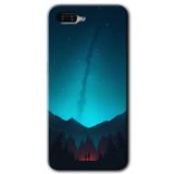 MRCİLETİSİM (mrc55249) Night Fores Mount Kılıf HD Desen Baskılı Arka Kapak+Temperli Cam Oppo Rx 17 Neo ile uyumlu