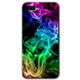 MRCİLETİSİM (mrc55263) Smoke Colorful Kılıf HD Desen Baskılı Arka Kapak+Temperli Cam Oppo Rx 17 Neo ile uyumlu