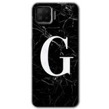 MRCİLETİSİM (mrc553) Siyah Mermer Desenli G Harfi Kılıf Baskılı Kapak Tam Kaplayan Mat Seramik Oppo A73 ile uyumlu