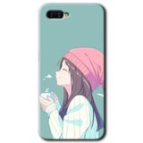 MRCİLETİSİM (mrc55988) Happy Girl Kılıf HD Desen Baskılı Arka Kapak Oppo Rx 17 Neo ile uyumlu