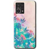 MRCİLETİSİM (mrc56318) Çizim Yapraklar Kılıf HD Desen Baskılı Arka Kapak Oppo Reno 7 4G ile uyumlu