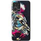 MRCİLETİSİM (mrc56334) Colorfull Aslan Kılıf HD Desen Baskılı Arka Kapak Oppo Reno 7 4G ile uyumlu