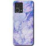 MRCİLETİSİM (mrc56355) Spots Lilac Kılıf HD Desen Baskılı Arka Kapak Oppo Reno 7 4G ile uyumlu