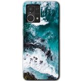 MRCİLETİSİM (mrc56402) Deniz Kıyısı Kılıf HD Desen Baskılı Arka Kapak Oppo Reno 7 4G ile uyumlu