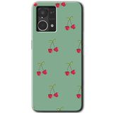 MRCİLETİSİM (mrc56485) Kiraz Berry Kılıf HD Desen Baskılı Arka Kapak Oppo Reno 7 4G ile uyumlu