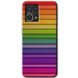 MRCİLETİSİM (mrc56493) Colorful Lines Kılıf HD Desen Baskılı Arka Kapak Oppo Reno 7 4G ile uyumlu