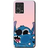 MRCİLETİSİM (mrc56556) Stitch Kılıf HD Desen Baskılı Arka Kapak Oppo Reno 7 4G ile uyumlu