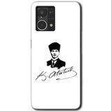 MRCİLETİSİM (mrc56712) Kemal Atatürk İmza Kılıf HD Desen Baskılı Arka Kapak Oppo Reno 7 4G ile uyumlu