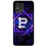 MRCİLETİSİM (mrc56731) Dark Neon Yaprak B Harfi Kılıf HD Desen Baskılı Arka Kapak Oppo Reno 7 4G ile uyumlu