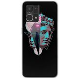 MRCİLETİSİM (mrc56788) Heykel Kılıf HD Desen Baskılı Arka Kapak Oppo Reno 7 4G ile uyumlu