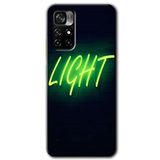 MRCİLETİSİM (mrc57990) Neon İnscription Kılıf HD Desen Baskılı Arka Kapak+Temperli Cam Poco M4 Pro 5G ile uyumlu