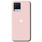 MRCİLETİSİM mrc58033 Sade Kalp Kılıf Baskılı Kapak 5D Tam Kaplayan Cam Realme 8 Pro ile uyumlu