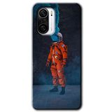 MRCİLETİSİM (mrc58491) Smoke Astronot Kılıf HD Desen Baskılı Arka Kapak+Temperli Cam Poco F3 ile uyumlu