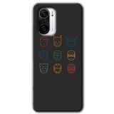 MRCİLETİSİM (mrc59254) Avengers Minimalism Kılıf HD Desen Baskılı Arka Kapak Poco F3 ile uyumlu