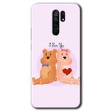 MRCİLETİSİM mrc61298 Sevgili Ayıcık Kılıf Baskılı Kapak 5D Tam Kaplayan Cam Xiaomi Redmi 9 ile uyumlu
