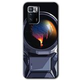MRCİLETİSİM (mrc62290) Astronot Kılıf HD Desen Baskılı Arka Kapak Poco x3 GT ile uyumlu
