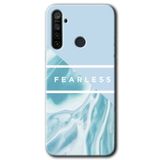 MRCİLETİSİM (mrc6485) Fearless Kılıf Baskılı Kapak Tam Kaplayan Mat Seramik Realme 5i ile uyumlu