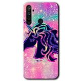 MRCİLETİSİM (mrc6507) Unicorn Kristal Kılıf Baskılı Kapak Tam Kaplayan Mat Seramik Realme 5i ile uyumlu