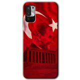 MRCİLETİSİM (mrc66028) Anıtkabir Atatürk Kılıf HD Desen Baskılı Arka Kapak+Temperli Cam Xiaomi Redmi Note 10 5G ile uyumlu