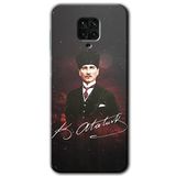 MRCİLETİSİM (mrc67713) Kemal Atatürk Kılıf HD Desen Baskılı Arka Kapak+Temperli Cam Xiaomi Redmi Note 9 Pro ile uyumlu