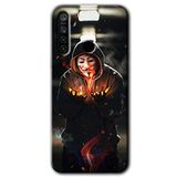 MRCİLETİSİM (mrc67836) V for Fire Kılıf HD Desen Baskılı Arka Kapak+Temperli Cam Realme 5i ile uyumlu