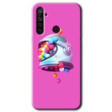 MRCİLETİSİM (mrc68423) Uzay Başlığı Kılıf HD Desen Baskılı Arka Kapak+Temperli Cam Realme 6i ile uyumlu