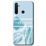 MRCİLETİSİM (mrc68635) Fearless Kılıf HD Desen Baskılı Arka Kapak+Temperli Cam Realme 6i ile uyumlu