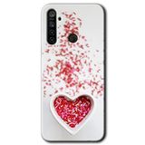 MRCİLETİSİM (mrc68906) Kalpli Şekerleme Kılıf HD Desen Baskılı Arka Kapak+Temperli Cam Realme 6i ile uyumlu