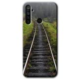 MRCİLETİSİM (mrc6893) Tren Yolu Kılıf Baskılı Kapak Tam Kaplayan Mat Seramik Realme 6i ile uyumlu
