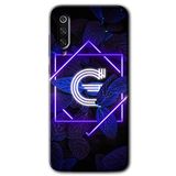 MRCİLETİSİM mrc69773 Dark Neon Yaprak G Harfi Kılıf Baskılı Kapak 5D Tam Kaplayan Cam Xiaomi Mi 9 SE ile uyumlu