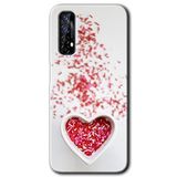 MRCİLETİSİM (mrc70006) Kalpli Şekerleme Kılıf HD Desen Baskılı Arka Kapak+Temperli Cam Realme 7 ile uyumlu