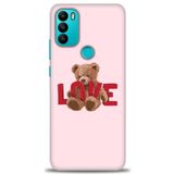 MRCİLETİSİM (mrc7004) Tam Ekran Koruyucu Kılıf HD Baskılı Kılıf Love Bear General Mobile GM 21 Plus ile uyumlu