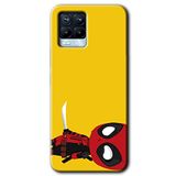 MRCİLETİSİM (mrc70277) DeadPool 6 Kılıf HD Desen Baskılı Arka Kapak+Temperli Cam Realme 8 Pro ile uyumlu