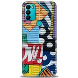 MRCİLETİSİM (mrc7039) Tam Ekran Koruyucu Kılıf HD Baskılı Kılıf Grafiti General Mobile GM 21 Plus ile uyumlu