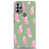 MRCİLETİSİM (mrc7089) Tam Ekran Koruyucu Kılıf HD Baskılı Kılıf Pembe Krem General Mobile GM 21 Pro ile uyumlu