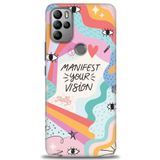 MRCİLETİSİM (mrc7094) Tam Ekran Koruyucu Kılıf HD Baskılı Kılıf Manifest Your Vision General Mobile GM 21 Pro ile uyumlu