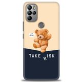 MRCİLETİSİM (mrc7099) Tam Ekran Koruyucu Kılıf HD Baskılı Kılıf Take Risk General Mobile GM 21 Pro ile uyumlu