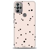 MRCİLETİSİM (mrc7165) Tam Ekran Koruyucu Kılıf HD Baskılı Kılıf Puantiye General Mobile GM 21 Pro ile uyumlu