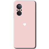 MRCİLETİSİM mrc71783 Sade Kalp Kılıf HD Desen Baskılı Arka Kapak+Temperli Cam Huawei Nova 9 SE ile uyumlu