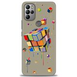 MRCİLETİSİM (mrc7196) Tam Ekran Koruyucu Kılıf HD Baskılı Kılıf Zeka Küpü General Mobile GM 21 Pro ile uyumlu