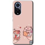 MRCİLETİSİM mrc72501 Meyveli Süt Kılıf HD Desen Baskılı Arka Kapak+Temperli Cam Huawei Nova 9 ile uyumlu